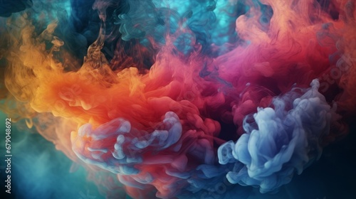 hyper realistic background of colored smoke , generated by AI