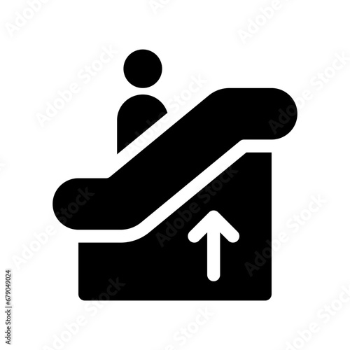 escalator glyph icon