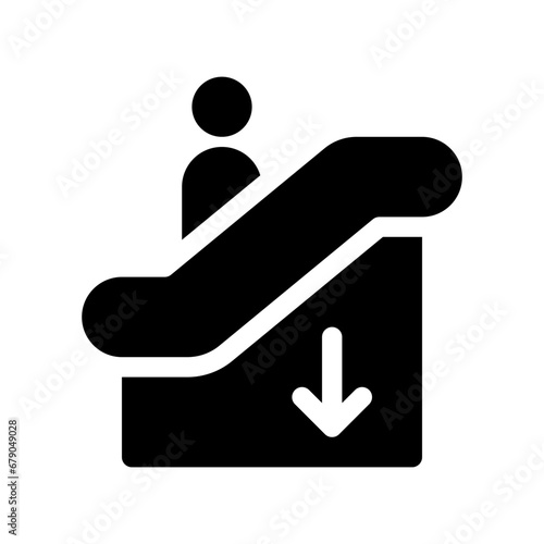 escalator glyph icon photo