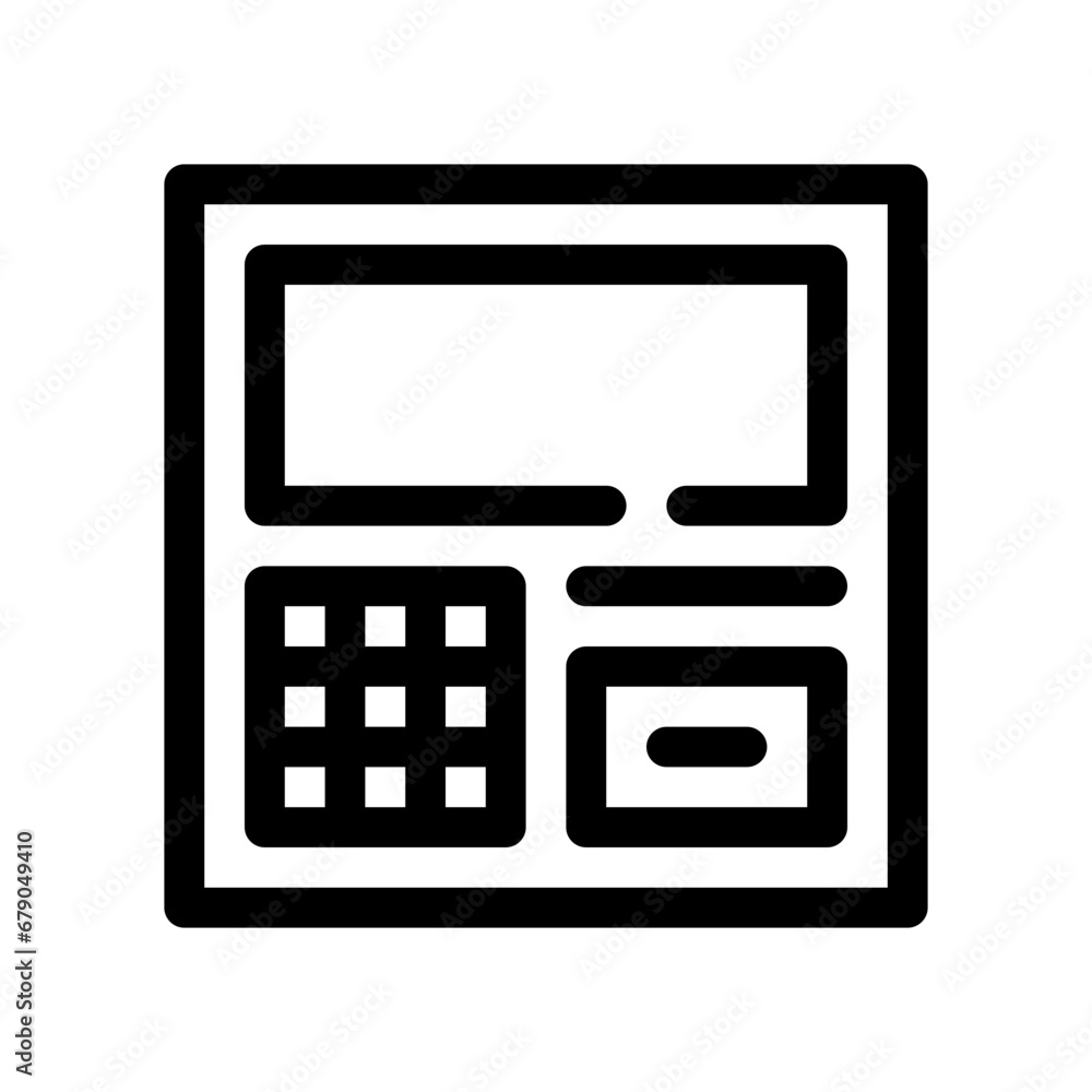 atm line icon atm line icon