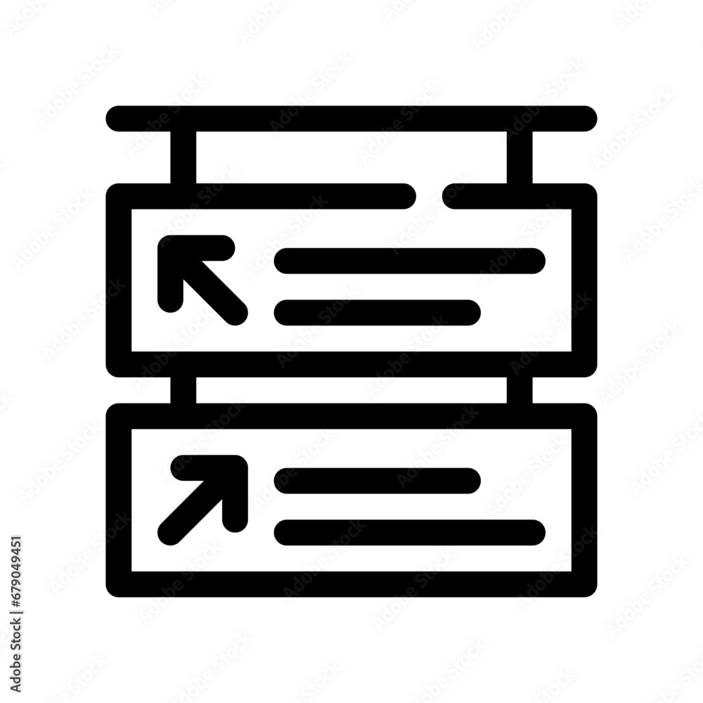 signage line icon signage line icon