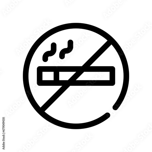 no smoking line icon