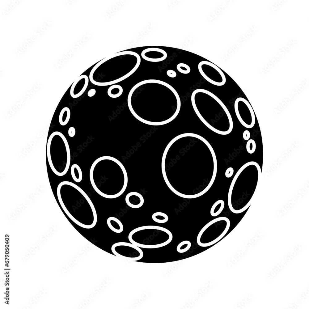 Moon icon vector. full moon illustration sign. planet symbol or logo. Moon icon vector. full moon illustration sign. planet symbol or logo.