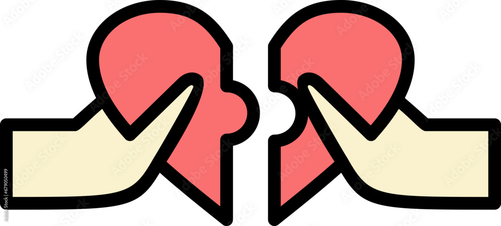 Broken heart illustration Broken heart illustration