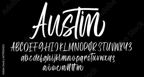 Font Handwritten Script Austin Texture Brush Font Type Font lettering handwritten