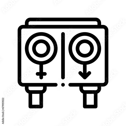 gender equality line icon