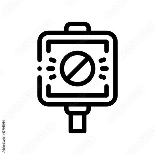 stop sign line icon