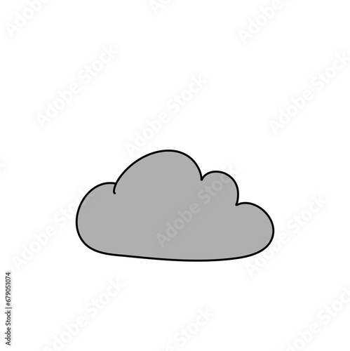 cloud vector icons. cloudlet contour symbols. Clouds silhouette