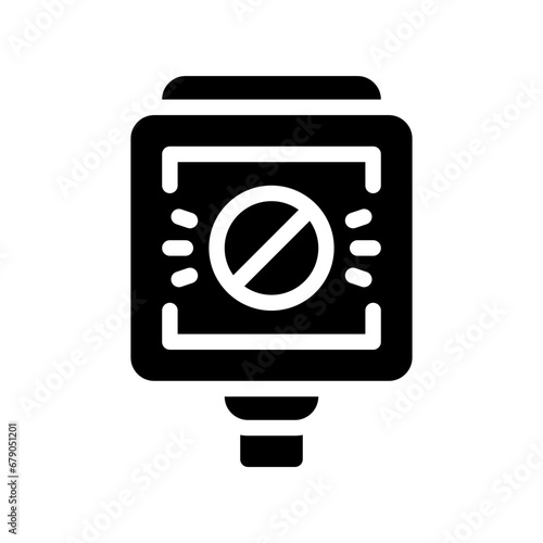 stop sign glyph icon