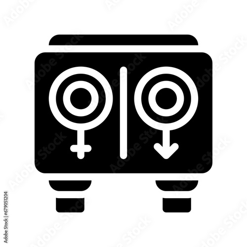 gender equality glyph icon