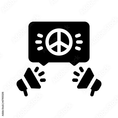 propaganda glyph icon
