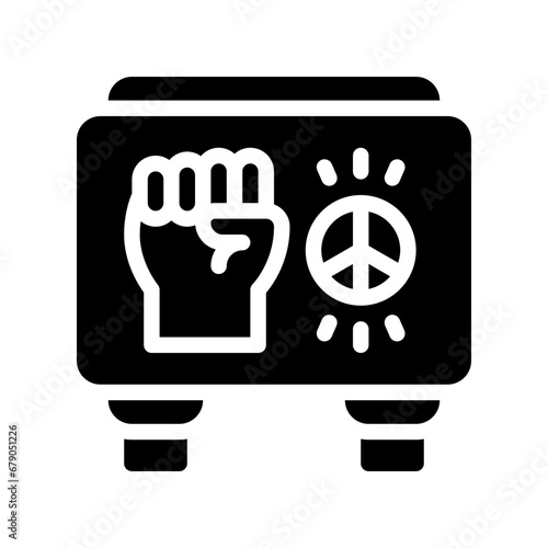 protest glyph icon