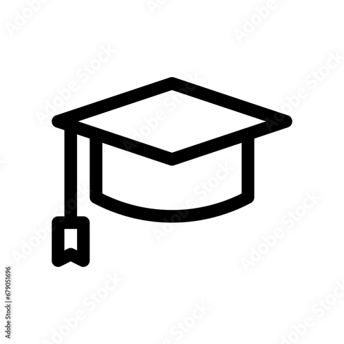 mortarboard line icon