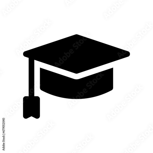 mortarboard glyph icon