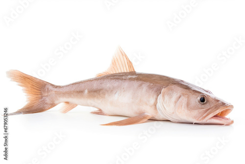 Fresh catfish on white background