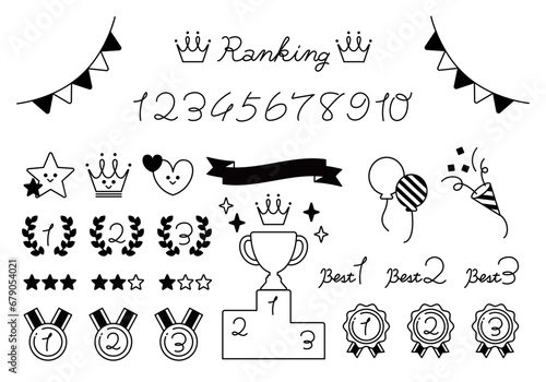 ポップ ランキング アイコン-POP RANKING ICON-	 
 monochrome.ver	
