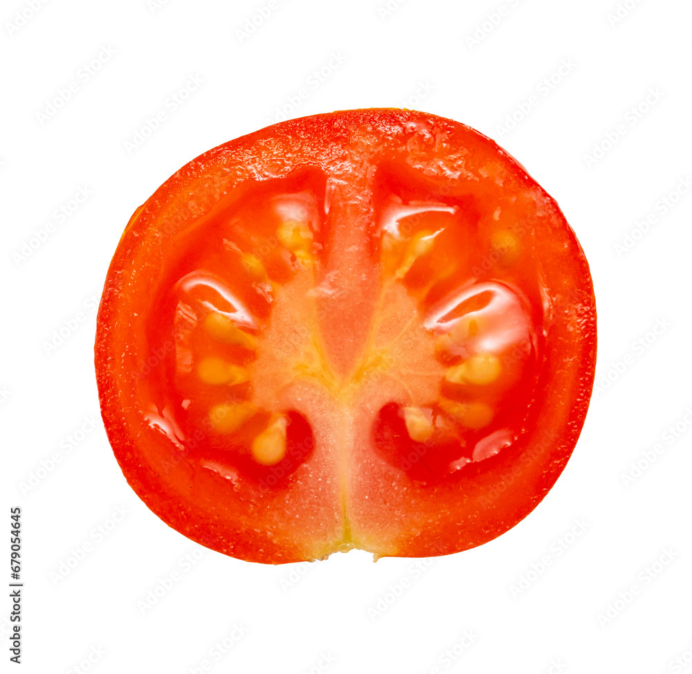 fresh cherry tomato cut on a white background. fresh cherry tomato cut on a white background.