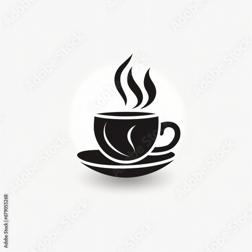 Vector logo of coffee shop minimalistic black and white