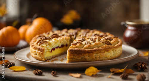 Delicious homemade autumn pastry for breakfast