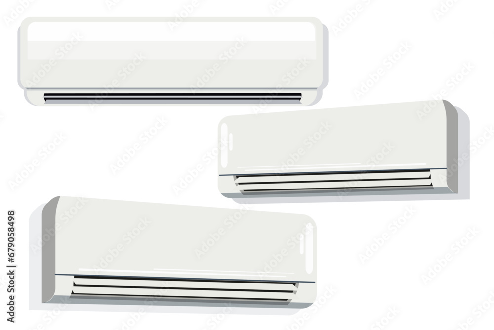 vector illustration of a set of Air conditioner. vector illustration of a set of Air conditioner.