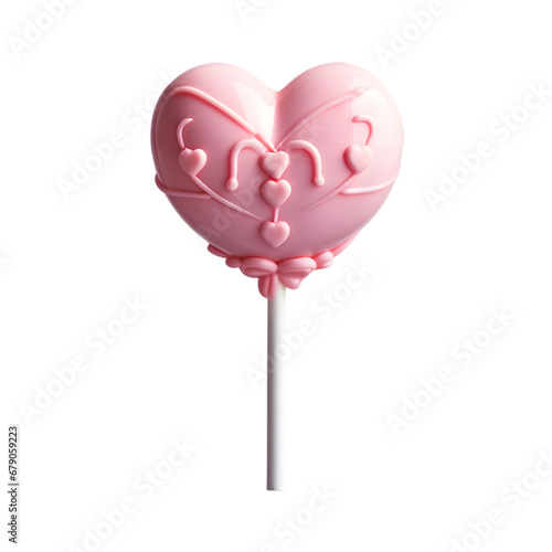 Cupid's Arrow Cake Pops, Cake pops decorated as Cupid's arrows with heart-shaped tips isolated on transparent background © IYearDesign