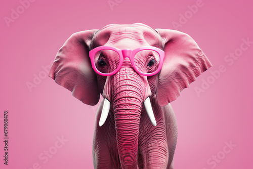 pink elephant  AI generated