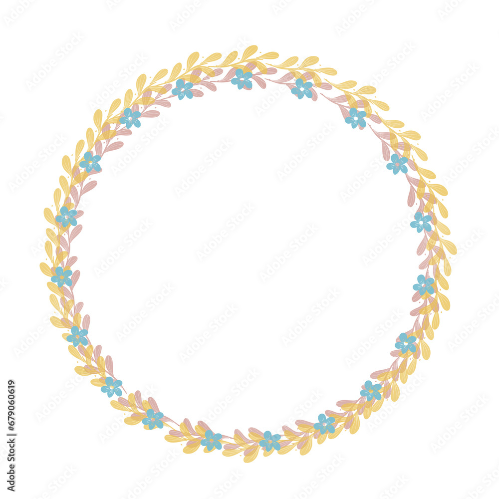 Hand drawn floral frames with flowers. Wreath. Elegant logo template. Vector illustration for labels, branding business identity, wedding invitation Hand drawn floral frames with flowers. Wreath. Elegant logo template. Vector illustration for labels, branding business identity, wedding invitation