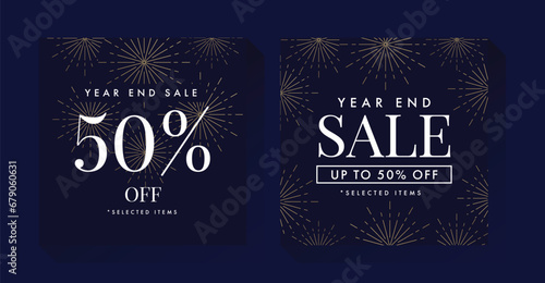 End of Year Sale Banner New Year Social Media Banner Template photo