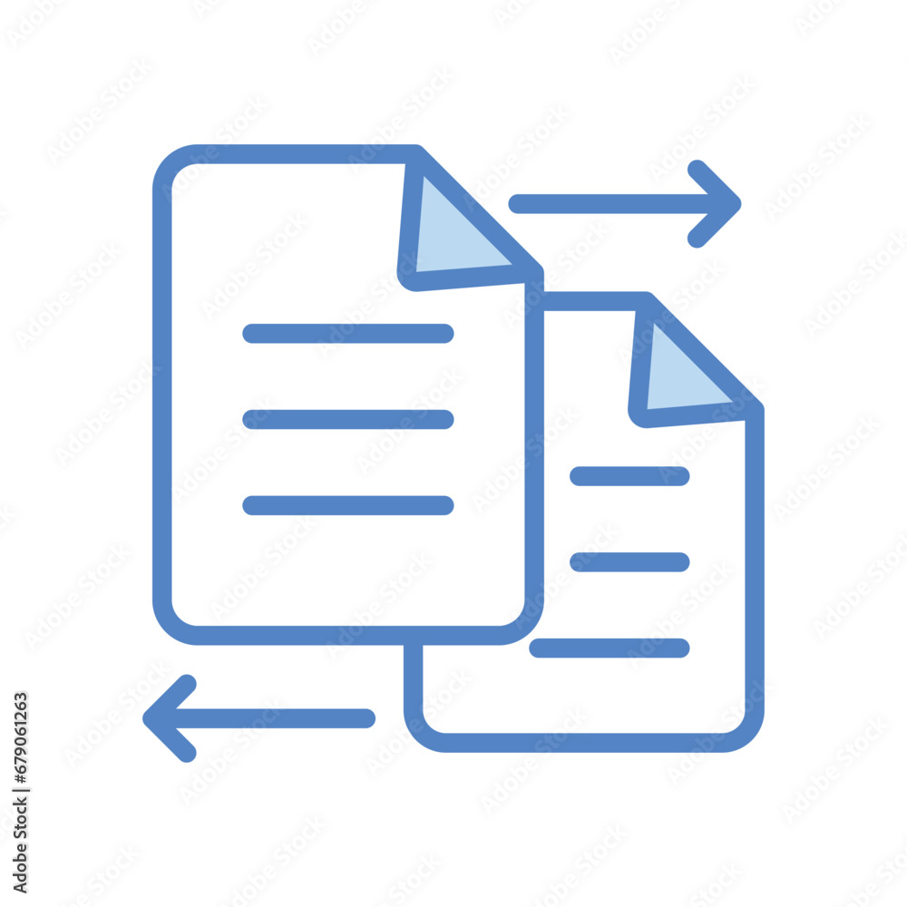 Data Exchange icon isolate white background vector stock illustration Data Exchange icon isolate white background vector stock illustration