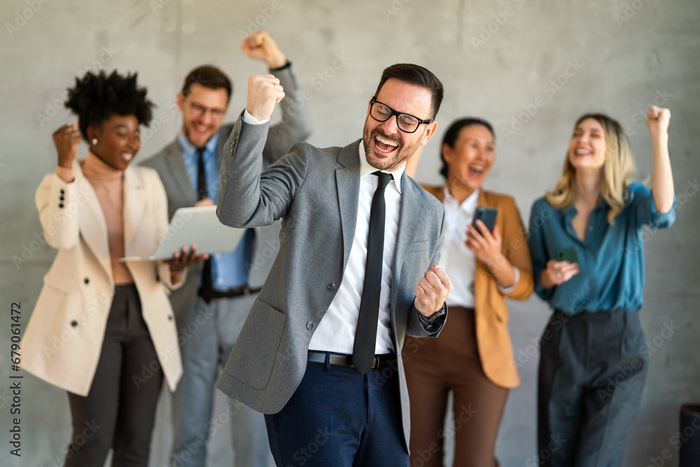 Success group of multiethnic entrepreneurs and business people achieving goals in corporate office Success group of multiethnic entrepreneurs and business people achieving goals in corporate office