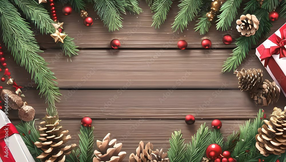 Abstract Christmas background image Realistic oil painting style There is space for entering text. Abstract Christmas background image Realistic oil painting style There is space for entering text.