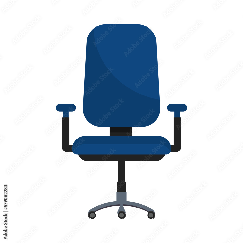 flat office chair vector design on white background flat office chair vector design on white background