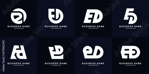 Collection letter ED or DE monogram logo design
