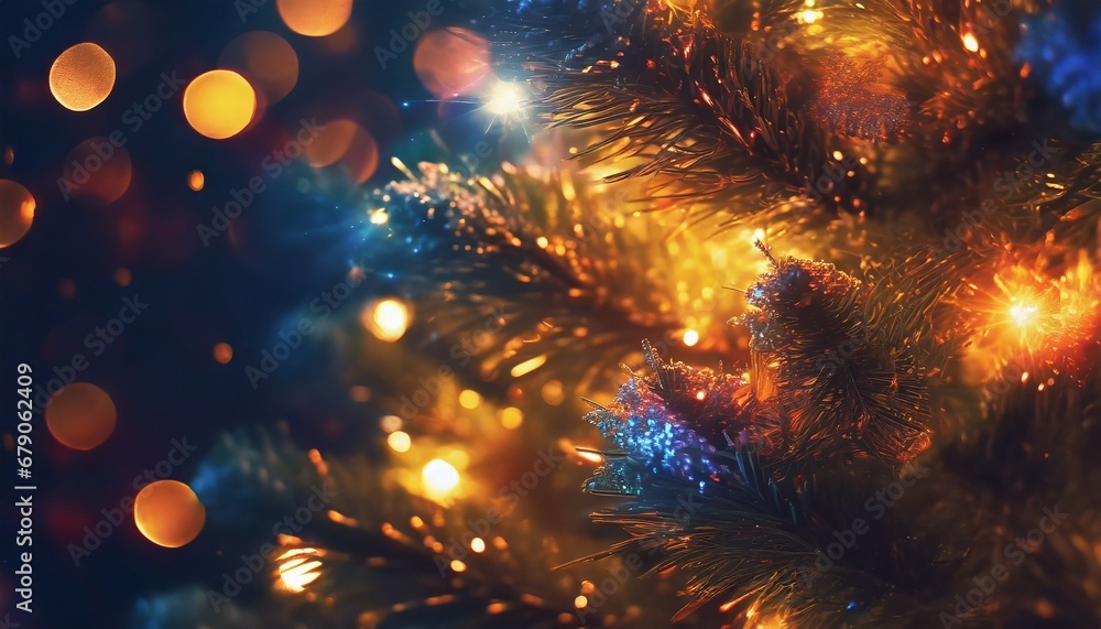 Naklejka premium christmas lights background