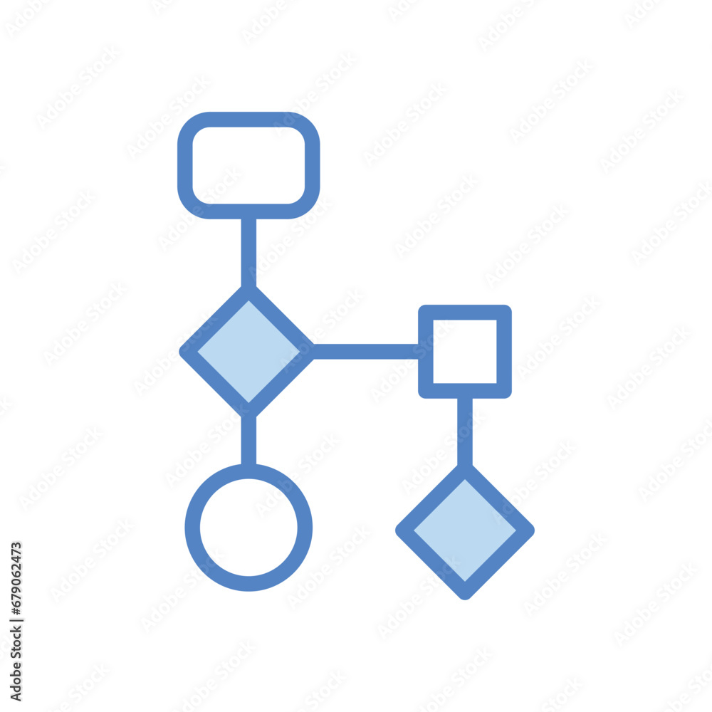 Flow Chart icon isolate white background vector stock illustration Flow Chart icon isolate white background vector stock illustration