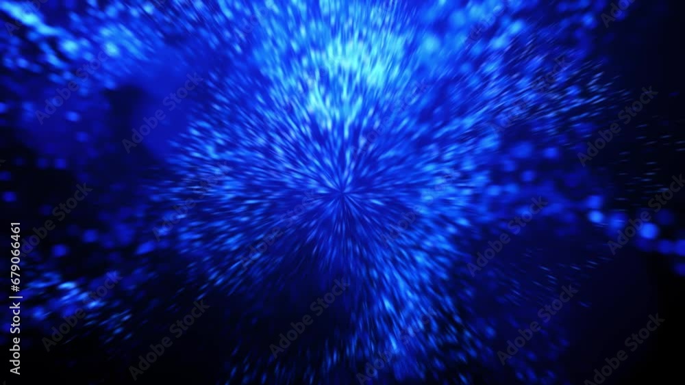 Glowing Digital Blue Particles in Motion - Abstract Blurred Decoration Video Loop Background Animation Glowing Digital Blue Particles in Motion - Abstract Blurred Decoration Video Loop Background Animation