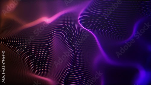 Abstract gradient soft wave depth of field effect. Timeless luxury design video loop animated dotted blurred background. photo