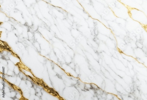 White marble texture with gold line, Abstract background.