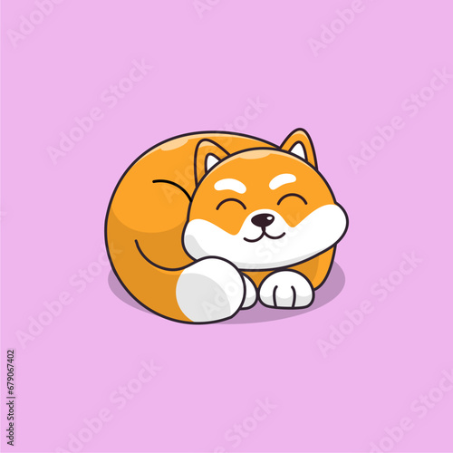 cute sleeping dog
