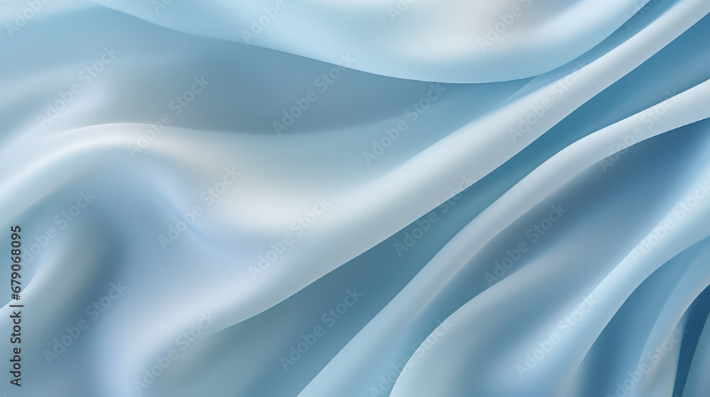 Blue shiny satin silk swirl wave background banner - Abstract textile fabric material, backdrop texture for product display or text Blue shiny satin silk swirl wave background banner - Abstract textile fabric material, backdrop texture for product display or text