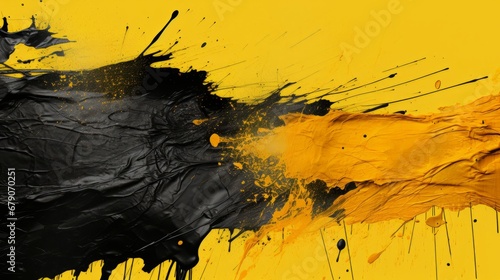 Yellow and Black photorealistic illustration