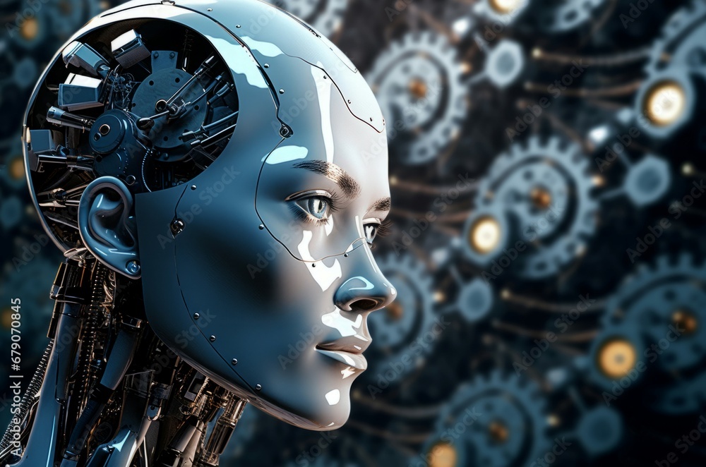 Robotic humanoid process automation. Futuristic smart innovative artificial intelligence. Generate ai Robotic humanoid process automation. Futuristic smart innovative artificial intelligence. Generate ai