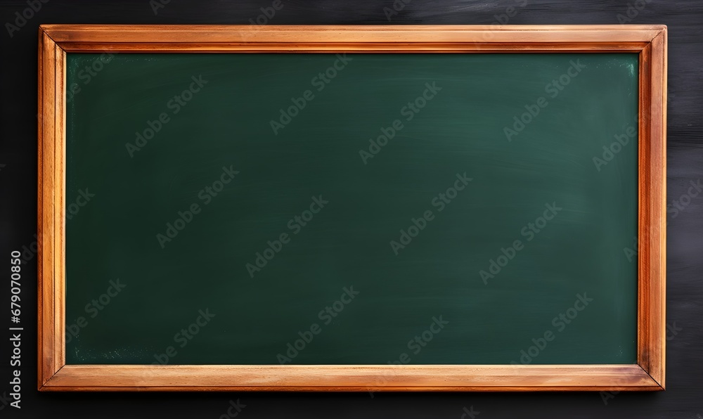Dark Green chalkboard, empty chalkboard, copy space. Generative AI Dark Green chalkboard, empty chalkboard, copy space. Generative AI