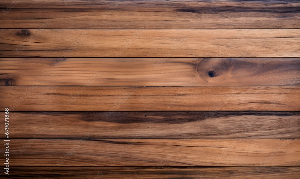 Naklejka premium teak Wood texture background, wood planks, copy space. Generative AI