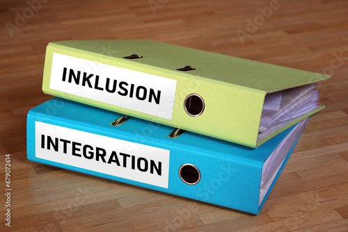 akten ordner zu inklusion und integration photo