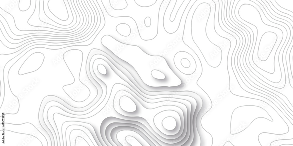 Abstract wave paper pattern with lines. Abstract Vector geographic contour map and topographic contours map background. Abstract white pattern topography vector background. Topographic map background