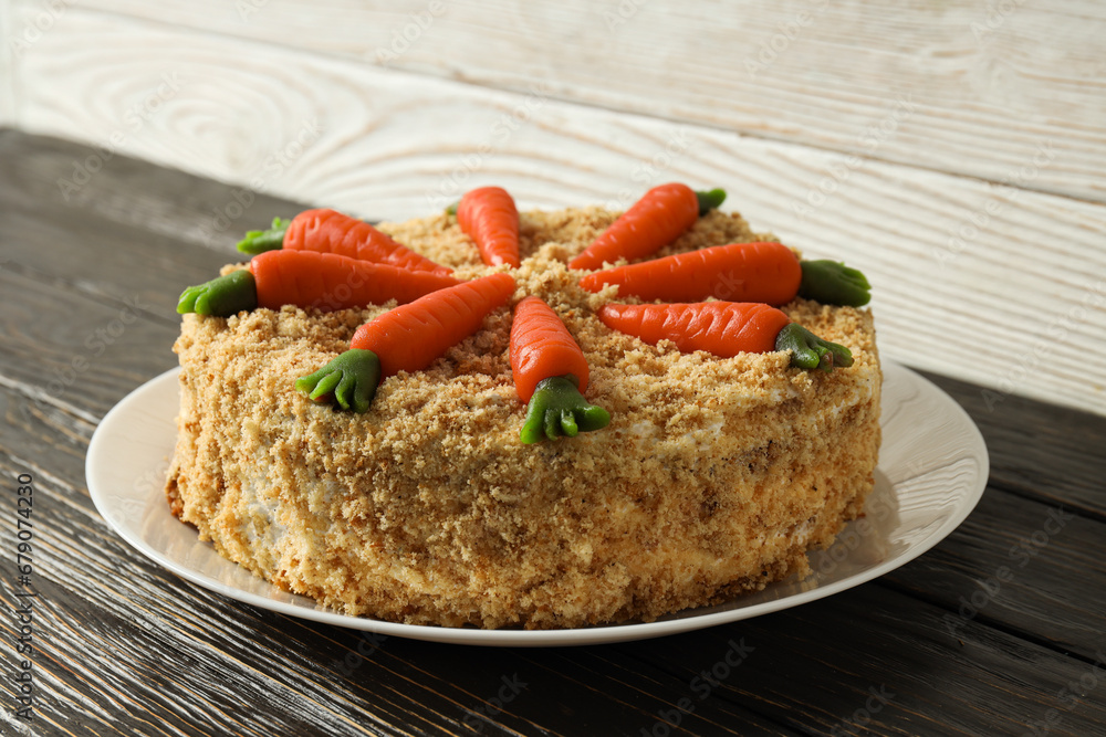 Tasty and delicious food concept - carrot cake Tasty and delicious food concept - carrot cake