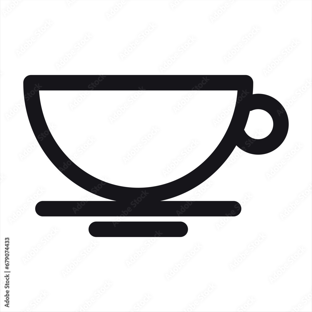 Cup of coffee icon. Cup flat icon. Thin line signs for design logo, visit card, etc. Single high-quality outline symbol for web design or mobile app. Cup outline pictogram. Cup of coffee icon. Cup flat icon. Thin line signs for design logo, visit card, etc. Single high-quality outline symbol for web design or mobile app. Cup outline pictogram.