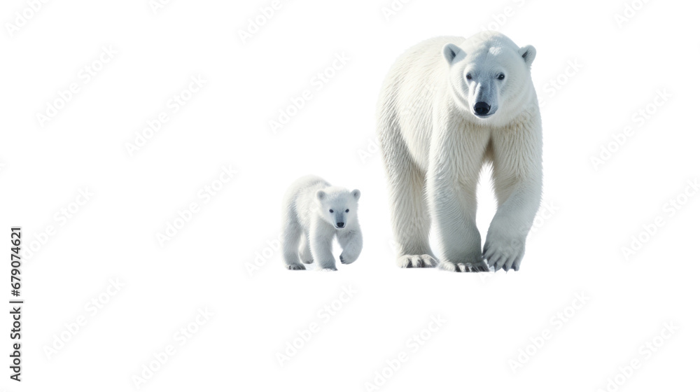 polar bear and baby on the transparent background polar bear and baby on the transparent background