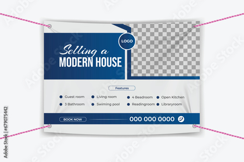 Modern Real Estate vinyl banners design template